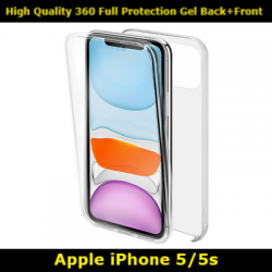 High Quality 360 Full Protection Gel Back+Front for iPhone 5/5s Slim Fit Look